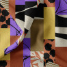 Halb Panama bedruckt KVIDO Violett / Orange